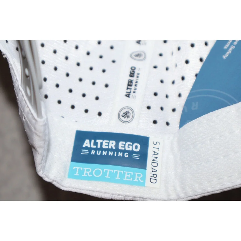 Alter Ego Running Hat Mens White Silver Flag Trotter Splash Snapback Cap NEW